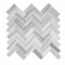Apollo Tile Sample of Equator Herringbone  11.9"x12.8" Marble Mosaic Tile APLMRM99H12EC89 Sample - alternate 1